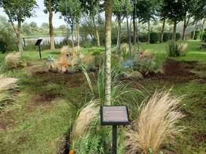 Placards have been put into place to remember specific people and events during the war 