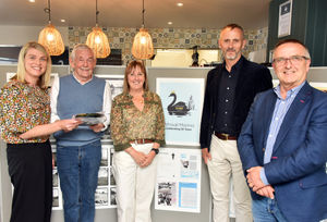 Louise Allmark, Chris Chambers, Linda Grocott, Daniel McGowan and David Grocott at the celebratory event 