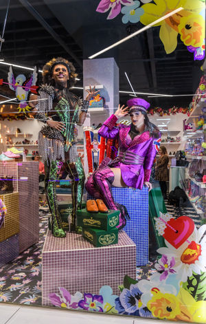 Kinky Boots cast at Birmingham Bullring and Grand Central. Picture by: Simon Hadley