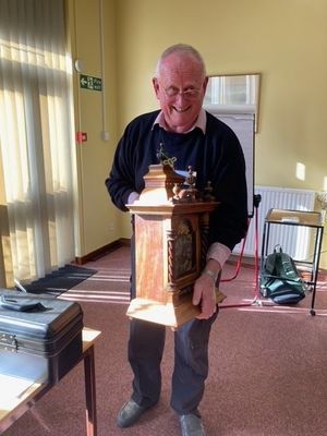 Allan Read with clock