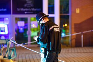 Police at the scene in Upper Dean Street, in Birmingham. Photo: SnapperSK