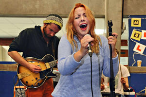 Supporting image for story: Fallen angel: Charlotte Church in Wolverhampton sports hall gig to drum up support