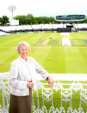  Rachael Heyhoe Flint at Lord's cricket ground