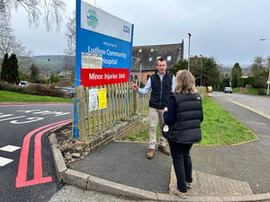 Mr Anderson outside Ludlow Hospital