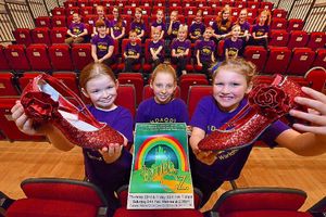 Bethany Allman-Scott 9, Dorothy played by Grace Blurton, 11, and Darcy Cooke, 7