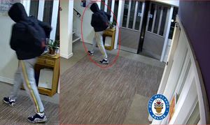 Paul Topham gaining entry into Inglewood Court