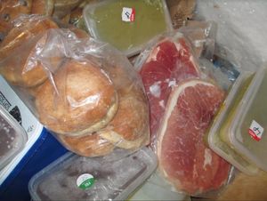 Inside the shed where food was found by inspectors