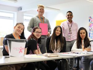 Supporting image for story: Telford students paint it pink to support breast cancer research campaign