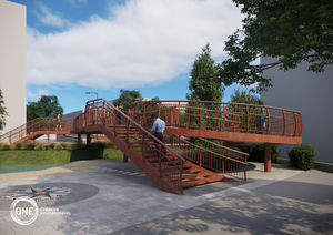CGI shows proposed new bridge over the canal in Walsall