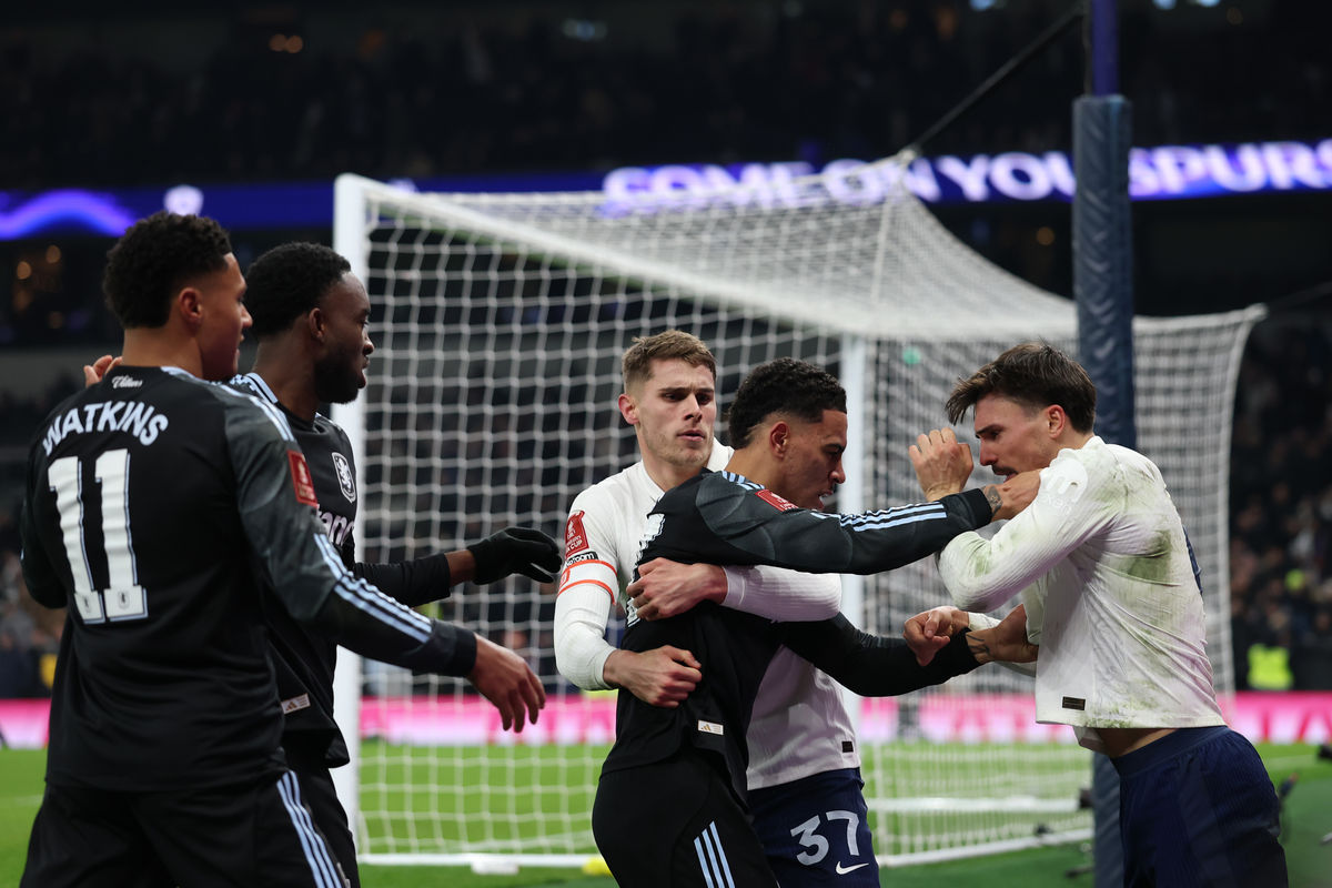 Aston Villa and Tottenham Hotspur charged by FA after melee at end of feisty FA Cup clash
