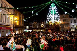 Supporting image for story: Christmas in Shrewsbury sparkles into life with lights switch-on
