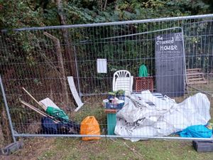 Supporting image for story: Unofficial Crooked House camp left empty amid reports of clash at ruins of famous pub
