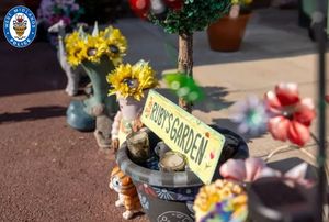 The memorial garden. Photo: West Midlands Police