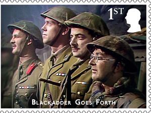 Supporting image for story: Give them a damn good licking! Blackadder celebrated with special stamps