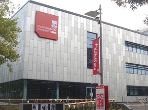 Staffordshire University enjoyed a rise of two places nationally