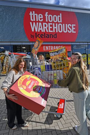 The Food Wearhouse welcomed the giant trolley to the their Wolverhampton store