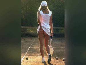 Supporting image for story: Racket over cheeky iconic tennis image