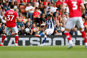 Darnell Furlong of West Bromwich Albion crosses the ball during the Sky Bet Championship match between Wrexham AFC and West Bromwich Albion at Racecourse Ground on August 16, 2025 in Wrexham, United Kingdom. (Photo by Adam Fradgley/West Bromwich Albion FC via Getty Images)