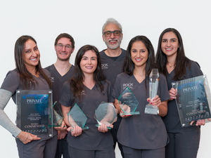 Rock Dental’s award-winning clinicians with their 2025 Private Dentistry Awards accolades.