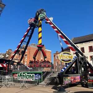 The fair being set up on Friday (Picture Ludlow Town Council)