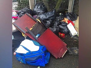 Supporting image for story: Chairs, carpets and clothing: Outcry as Oldbury road hit by fly-tipper