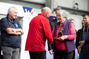 John Lomax Receiving John Dennison Award from Mrs Dennison