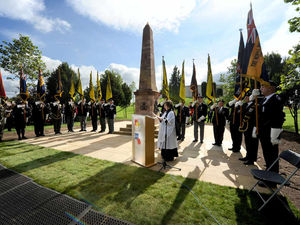 Supporting image for story: In pictures and video: Staffordshire Regiment's pride as memorial unveiled at Arboretum