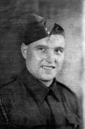 David Underwood left this photograph of himself with the Dutch family which sheltered him in 1944.