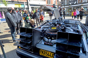 An appearance from the Back to the Future DeLorean certainly attracted the crowds in Wellington.