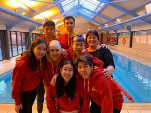 Supporting image for story: College gets in the swim for two charities