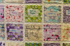 Tributes to other lost little ones on the Flag of Hope 