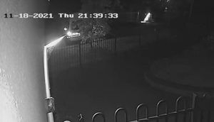 The moment theives broke into the school grounds