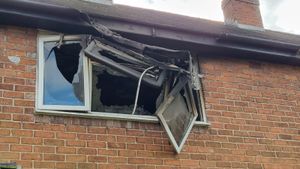 The aftermath of the fire. Photo: Oswestry Fire Station