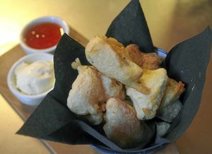 The crispy fried whitebait.