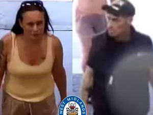 Supporting image for story: Sandwell police want to speak to a woman with tattoos and man in a cap about a robbery at B&Q