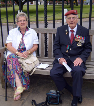  Peggy with husband Glynne, who in 2010 was awarded the Legion d'Honneur.