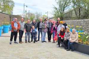 Councillors, traders and Community Forum members in the new Lions Way in Brierley Hill