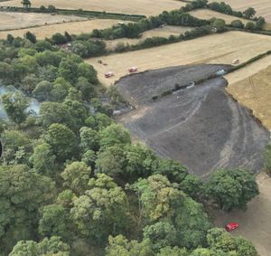 The scene of the blaze near Claverley. Picture: Shropshire Fire and Rescue Service