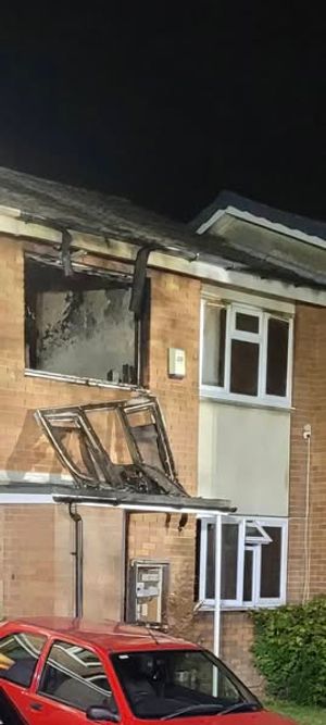 The damage to the house in Coseley