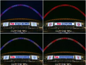 Supporting image for story: Wembley lights up in Midlands colours for anniversary