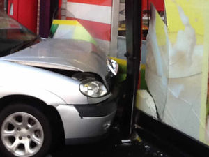 Supporting image for story: Shoppers dive for cover as car smashes into Telford shop
