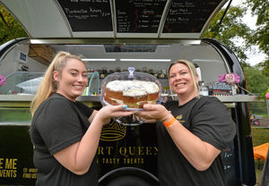 Dessert Queen manager Celeste Ashford, and (right) owner Jodine Ashford, both of Market Drayton, during Shrewsbury Food Festival