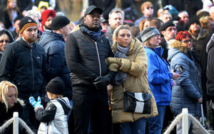 People gathered for the Remembrance Sunday service in Wolverhampton