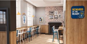 An image of how the refurbished Greggs will look inside