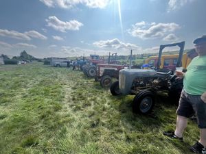 The display of tractors and trailer in competition 