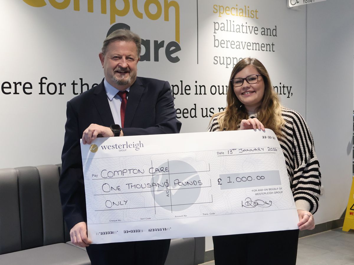 Charity receives grand donation from Mercia Forest Crematorium