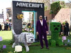The actor Jason Momoa at the world premiere of A Minecraft Movie in Leicester Square, central London