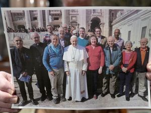 Pope Francis and others in 2019