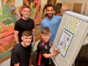 Supporting image for story: Walsall forward inspires next generation with resilience art workshop