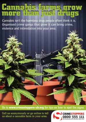 A Crimestoppers poster. 